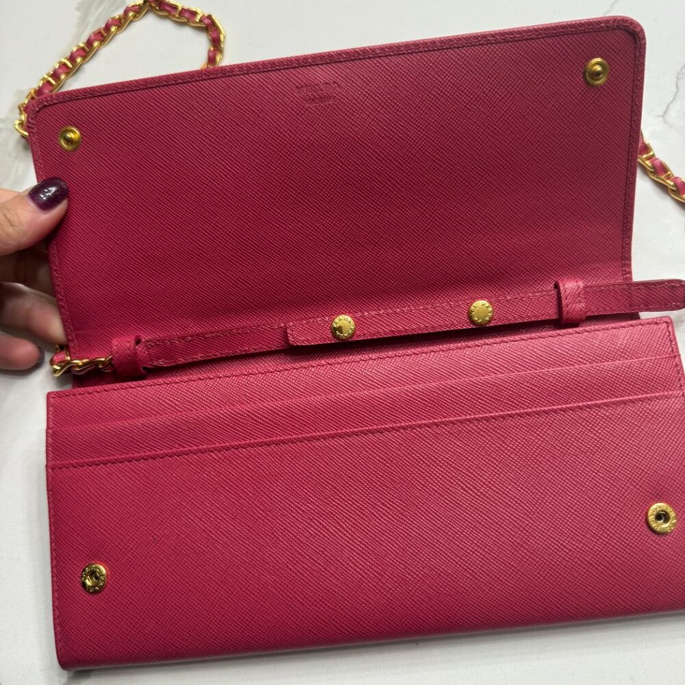 Prada Saffiano Wallet on Chain or clutch - Picture 3 of 12